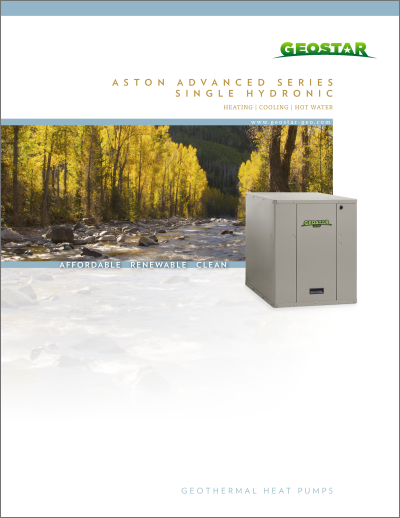 Aston Advanced Series Single Hydronic brochure cover